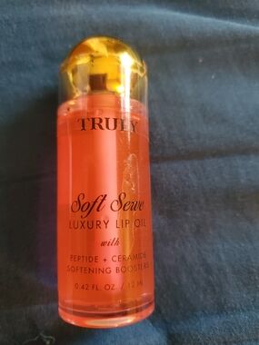 TRULY Soft Serve Luxury Lip Oil - Gold Cap & Orange Tint